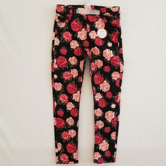 Wonder Nation Floral Super Soft Stretch Jeggings - Picture 2 of 8